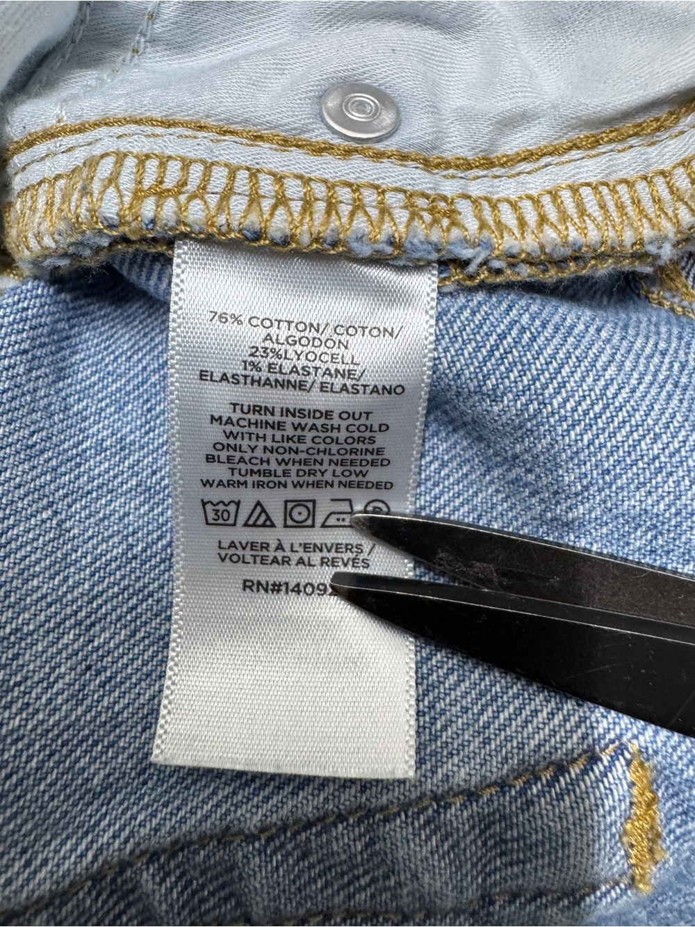 WJ452 {LOFT} "The Wide Leg" Blue High Rise Relaxed Loose Baggy Denim Jeans - Picture 5 of 7